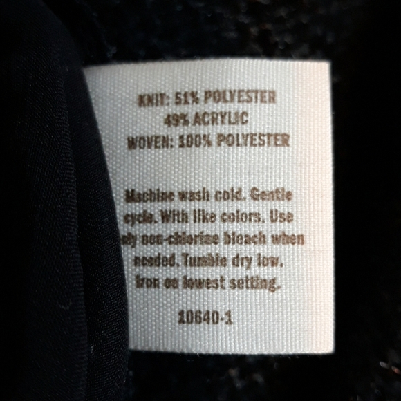 Decree black sequin sweater with sheer back - Picture 7 of 8